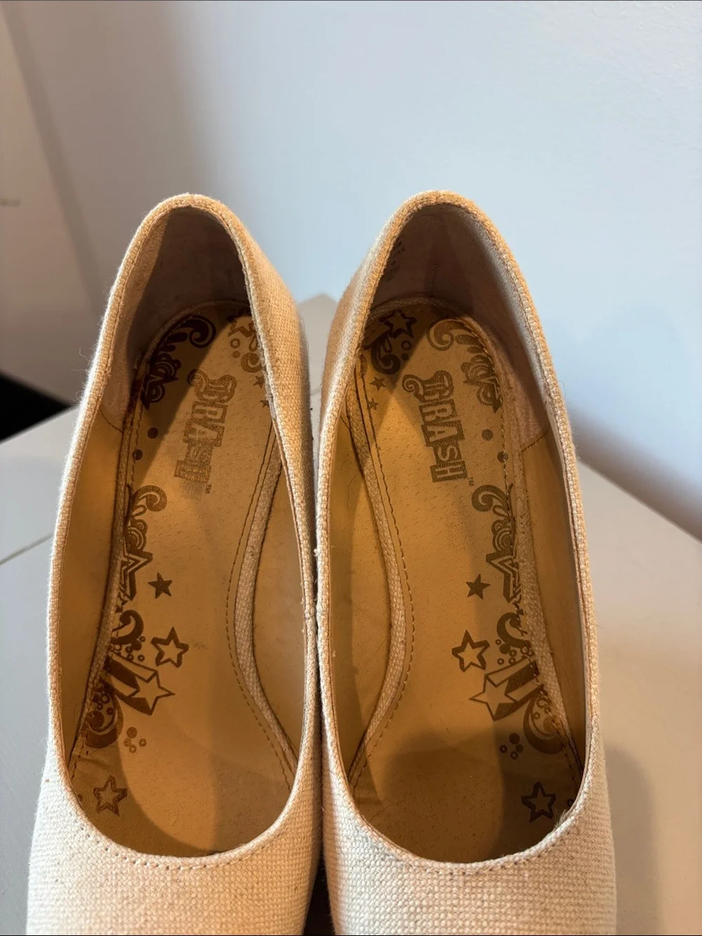 Brash Cream Espadrille Wedge Pumps